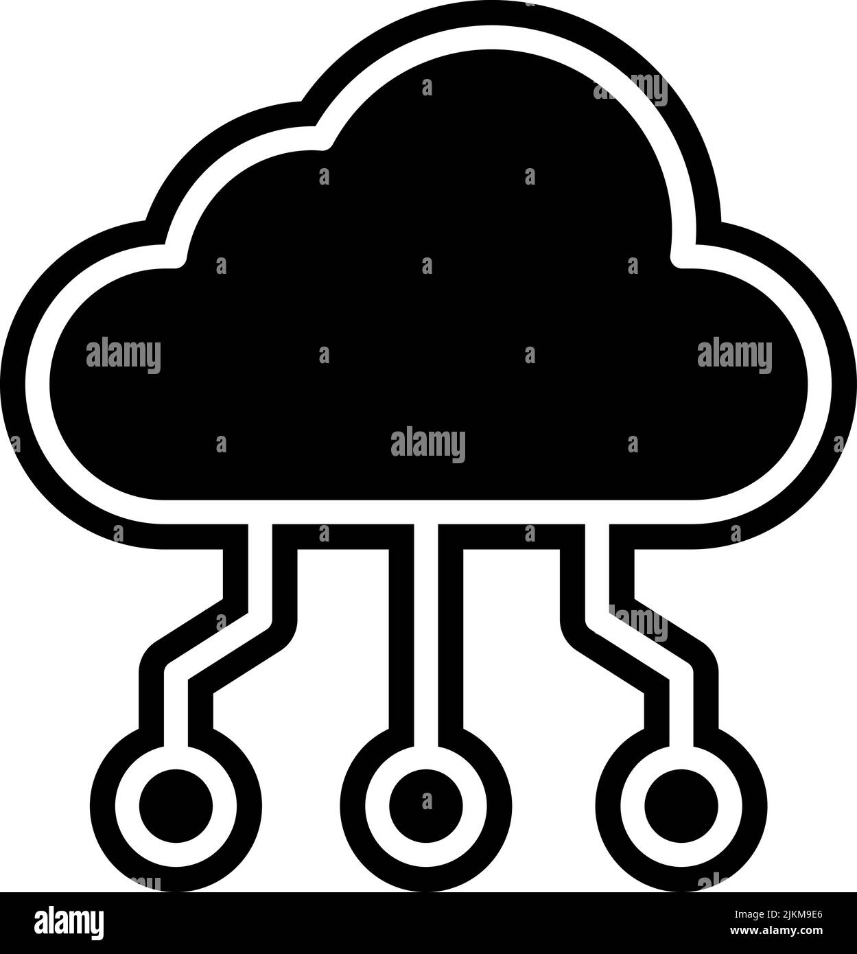 cloud icon black vector illustration Stock Vector Image & Art - Alamy