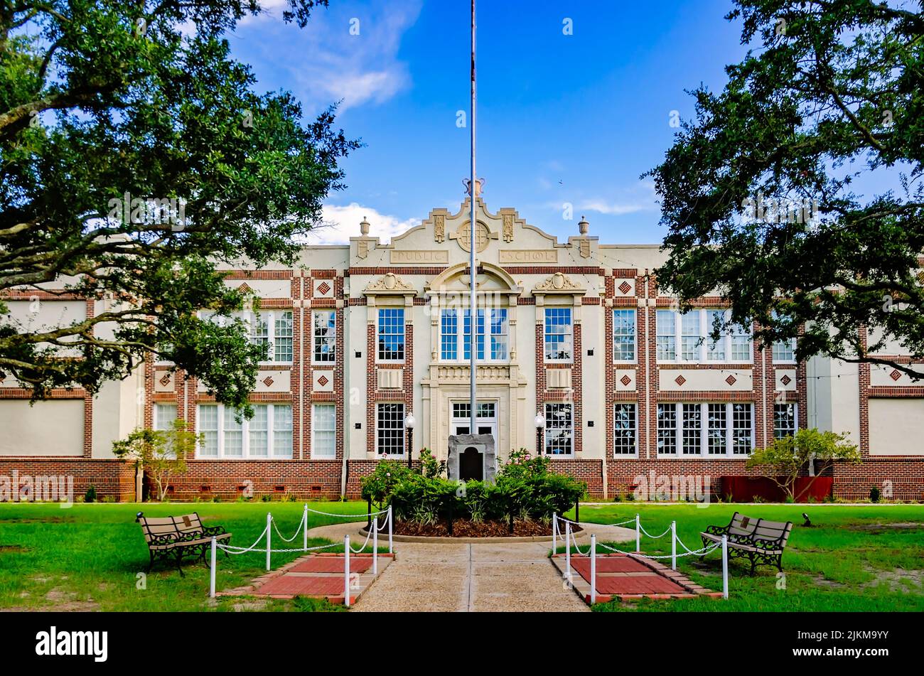 The Mary C. O’Keefe Cultural Arts Center is pictured, July 31, 2022, in Ocean Springs, Mississippi. The arts center was built in 1927. Stock Photo