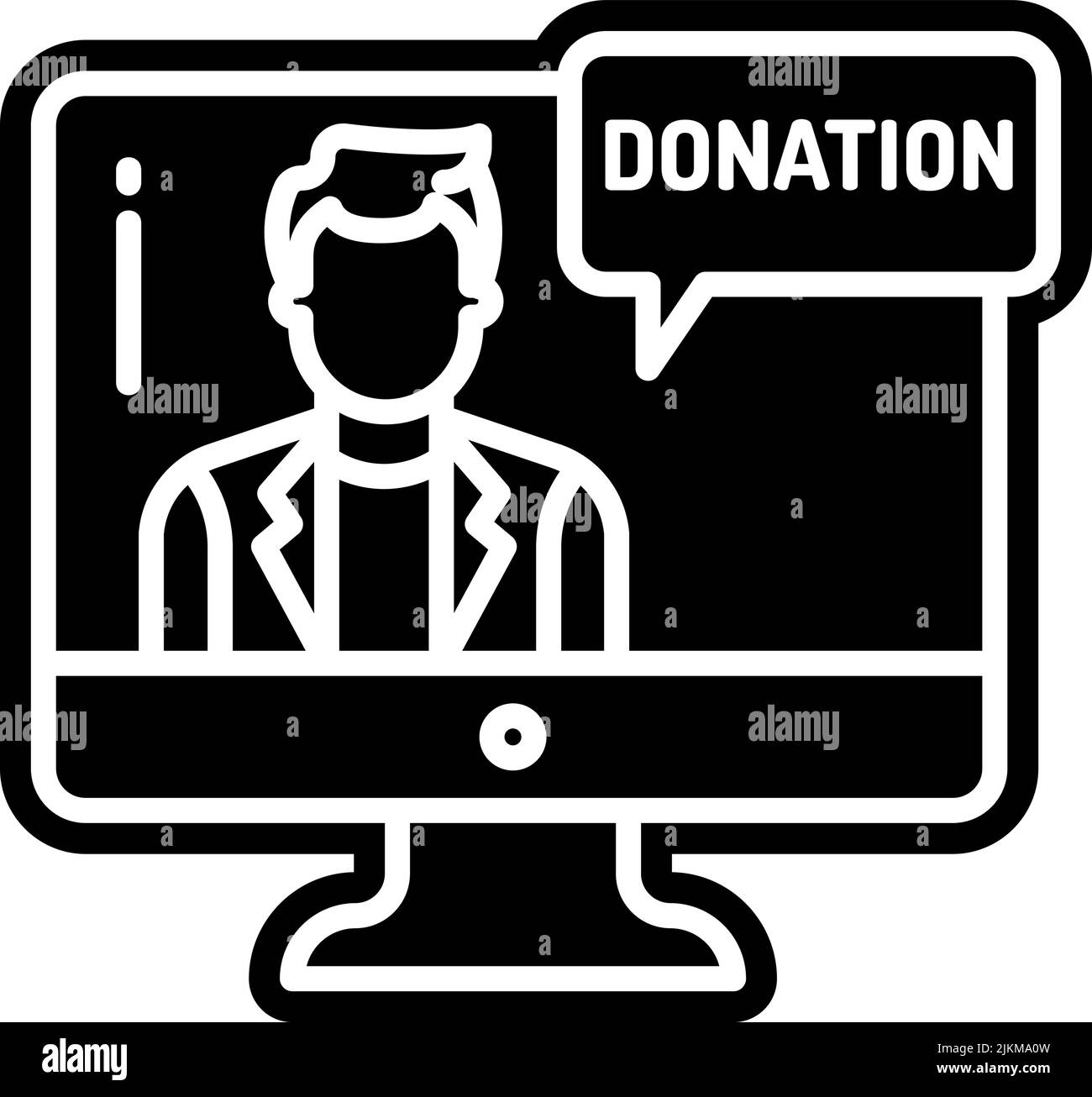 monitor icon black vector illustration Stock Vector Image & Art - Alamy