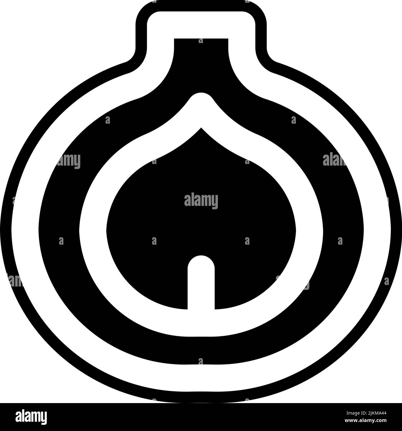 onion icon black vector illustration. Stock Vector