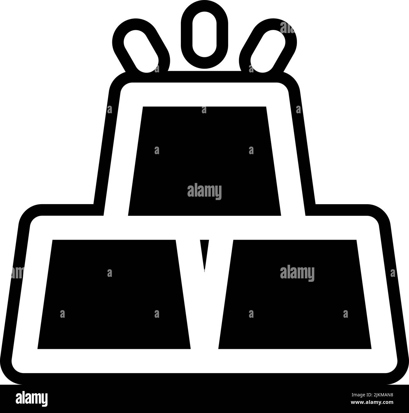 gold ingot icon black vector illustration Stock Vector Image & Art - Alamy