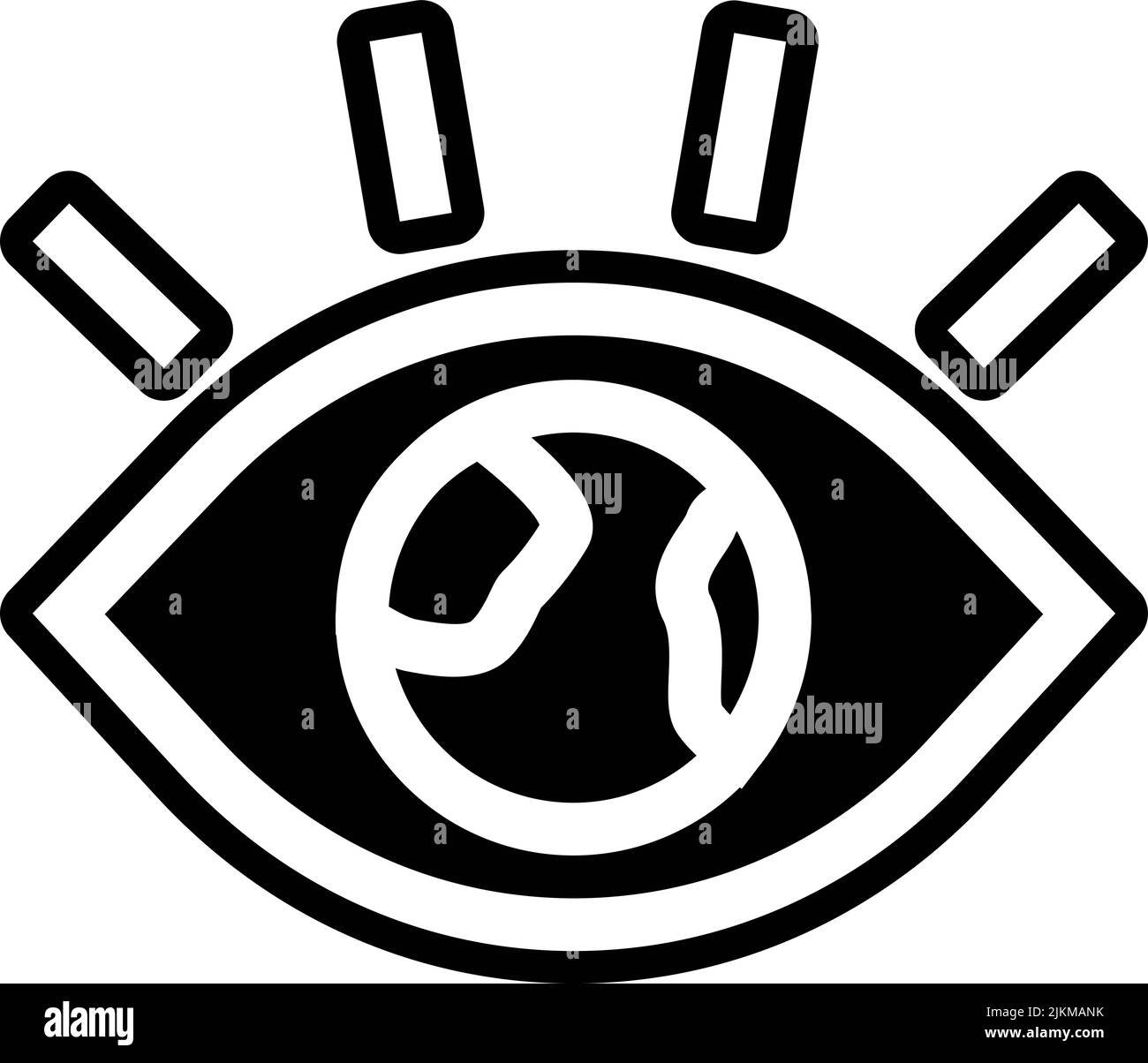 eye icon black vector illustration Stock Vector Image & Art - Alamy