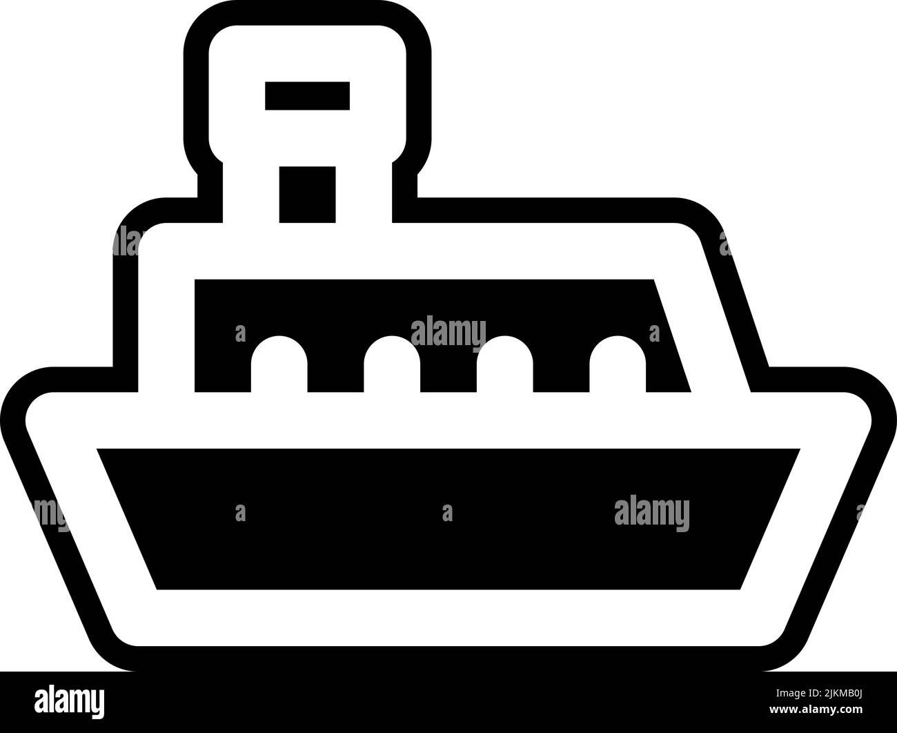 ship icon black vector illustration Stock Vector Image & Art - Alamy
