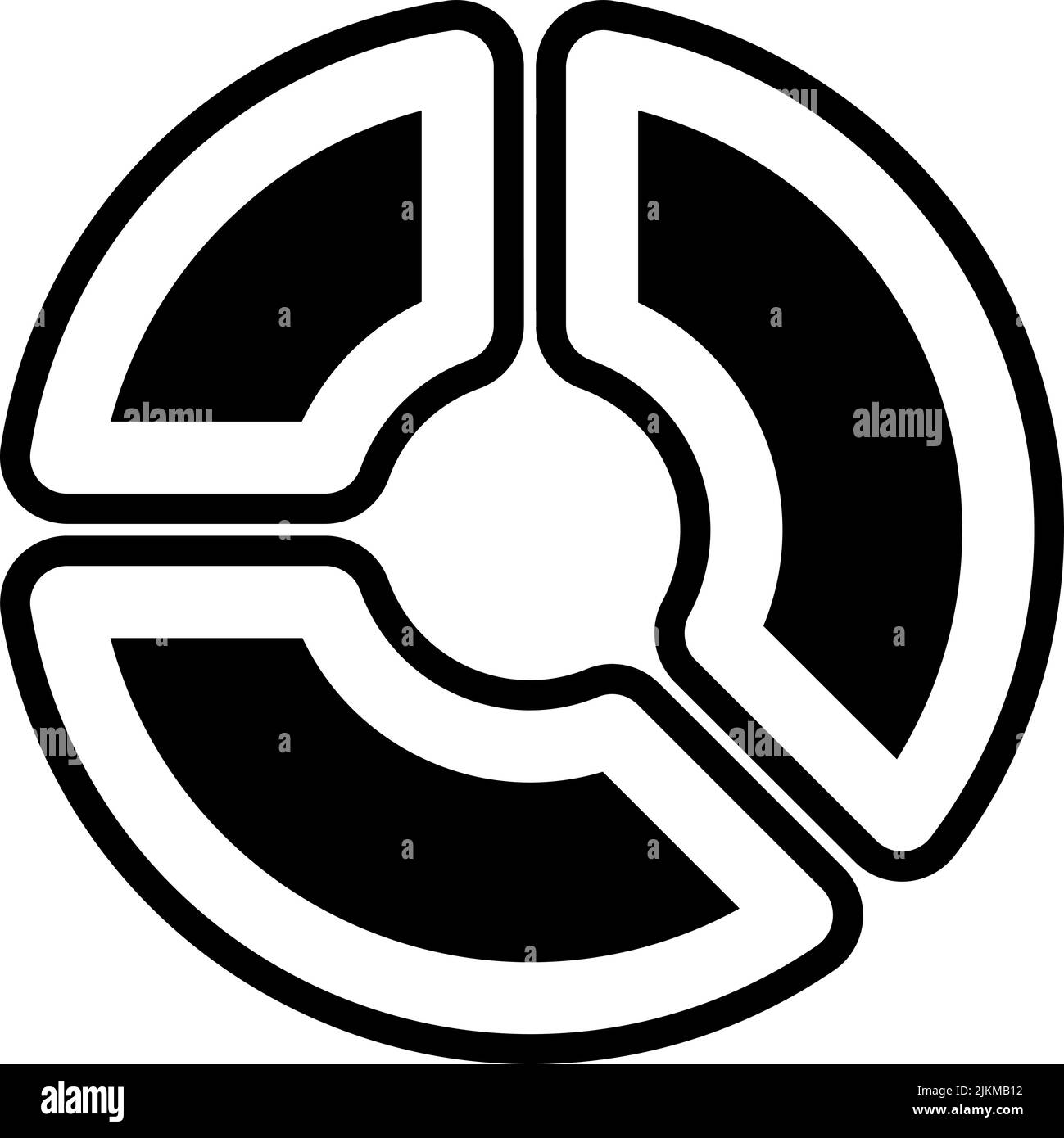 pie chart icon black vector illustration Stock Vector Image & Art - Alamy