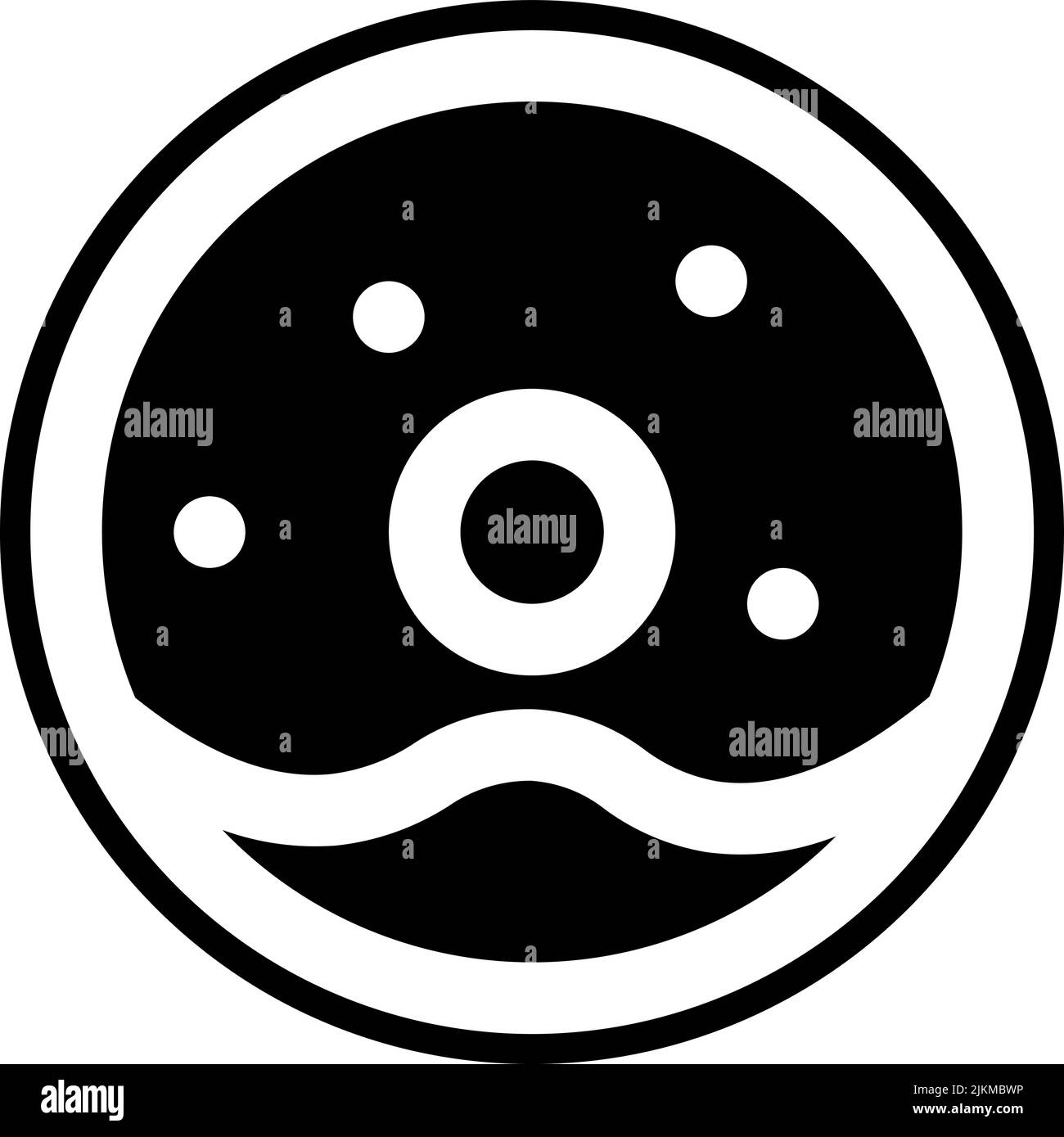 donut icon black vector illustration Stock Vector Image & Art - Alamy