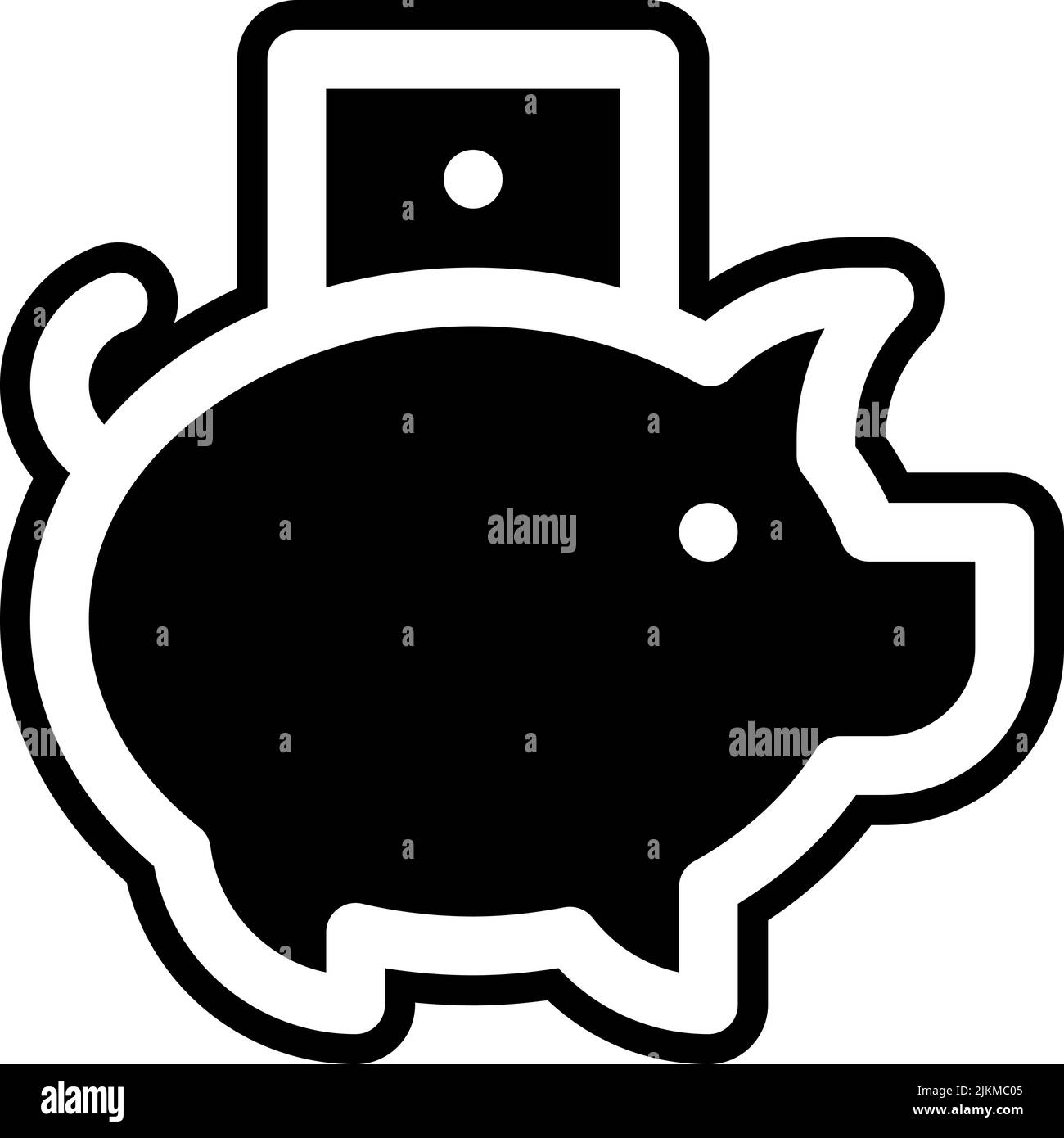 piggy bank icon black vector illustration Stock Vector Image & Art - Alamy