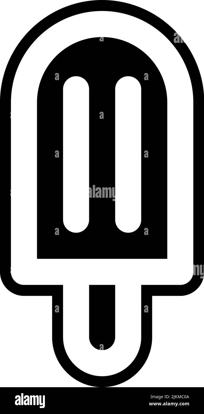ice cream icon black vector illustration Stock Vector Image & Art - Alamy