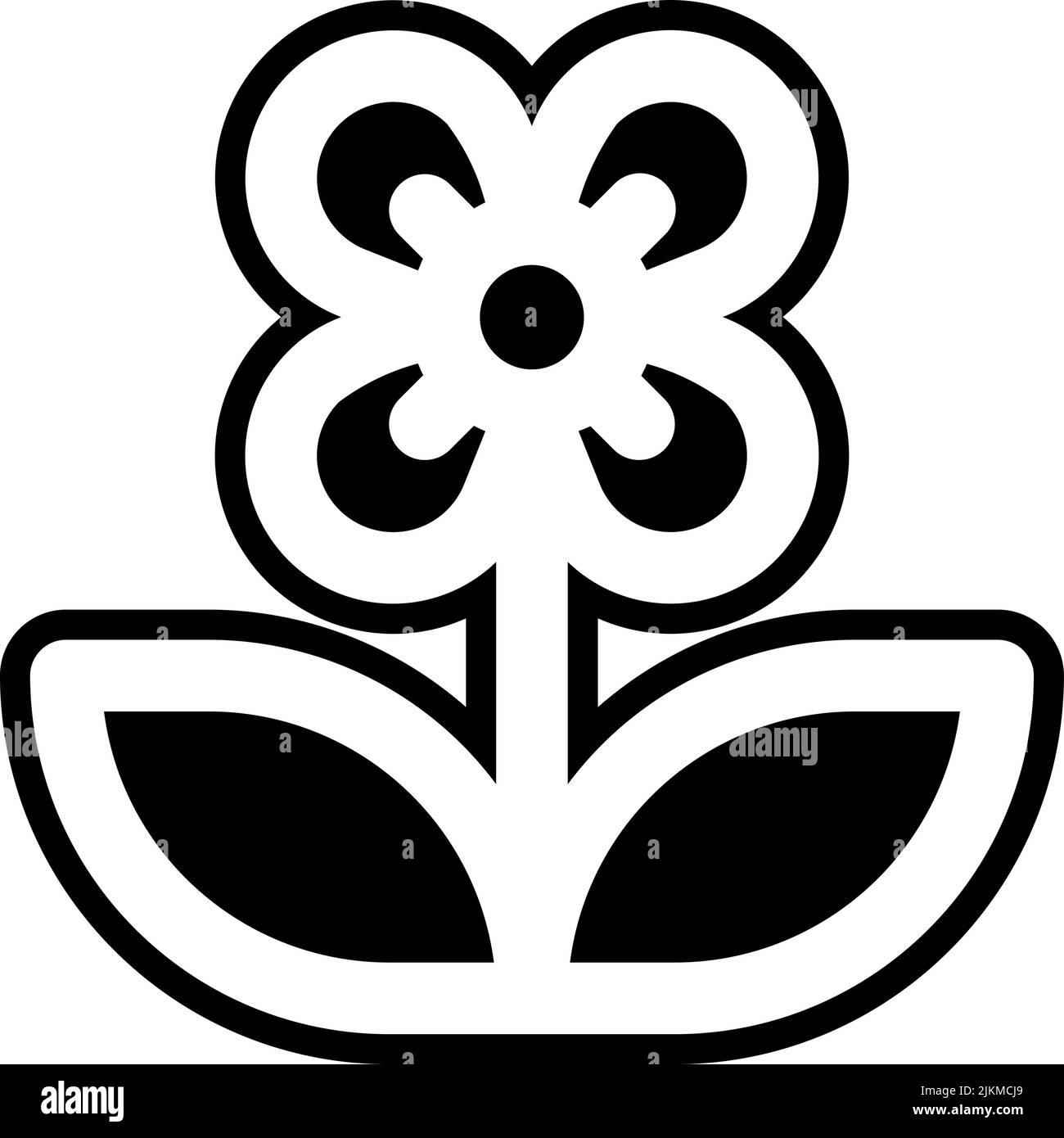 flower icon black vector illustration Stock Vector Image & Art - Alamy