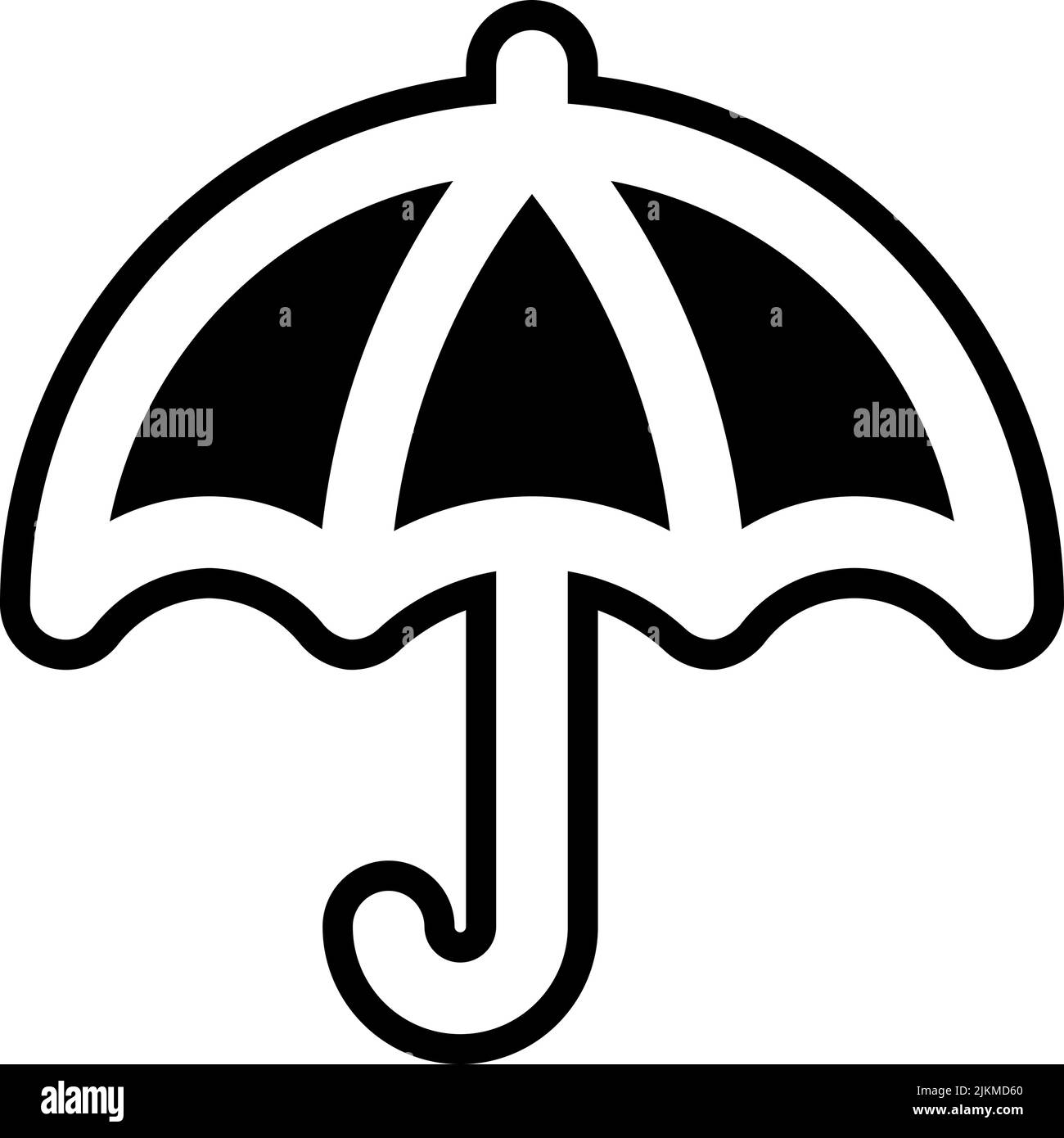 umbrella icon black vector illustration Stock Vector Image & Art - Alamy
