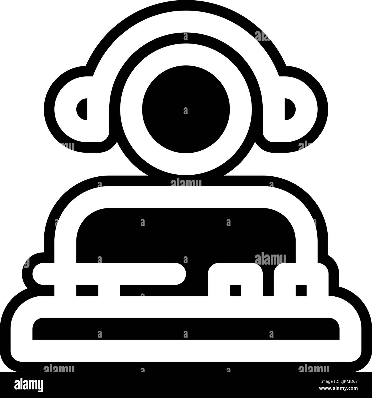 disc jockey icon black vector illustration Stock Vector Image & Art - Alamy