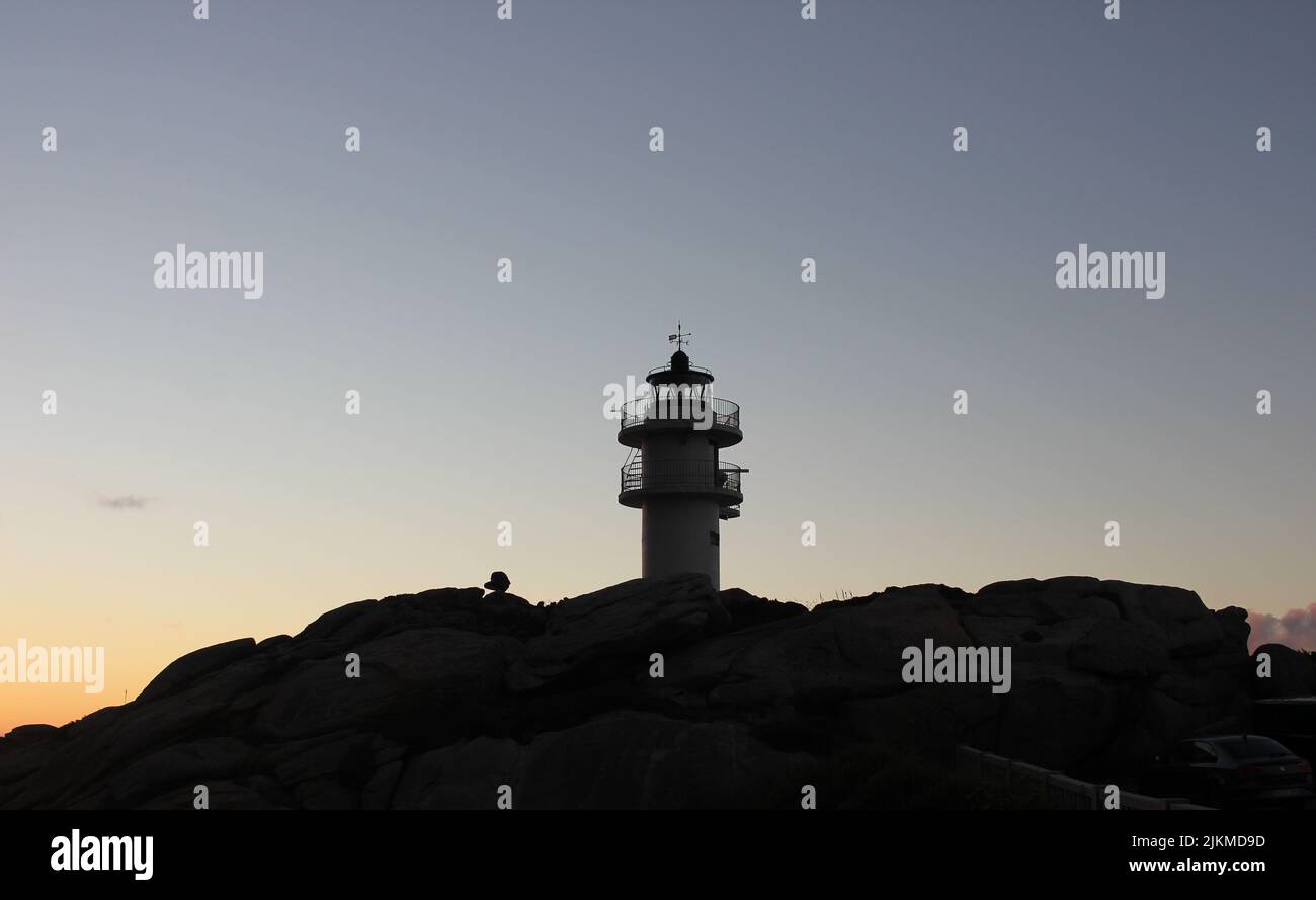 sunset from one of the lighthouses of the north coast of Galicia Stock Photo