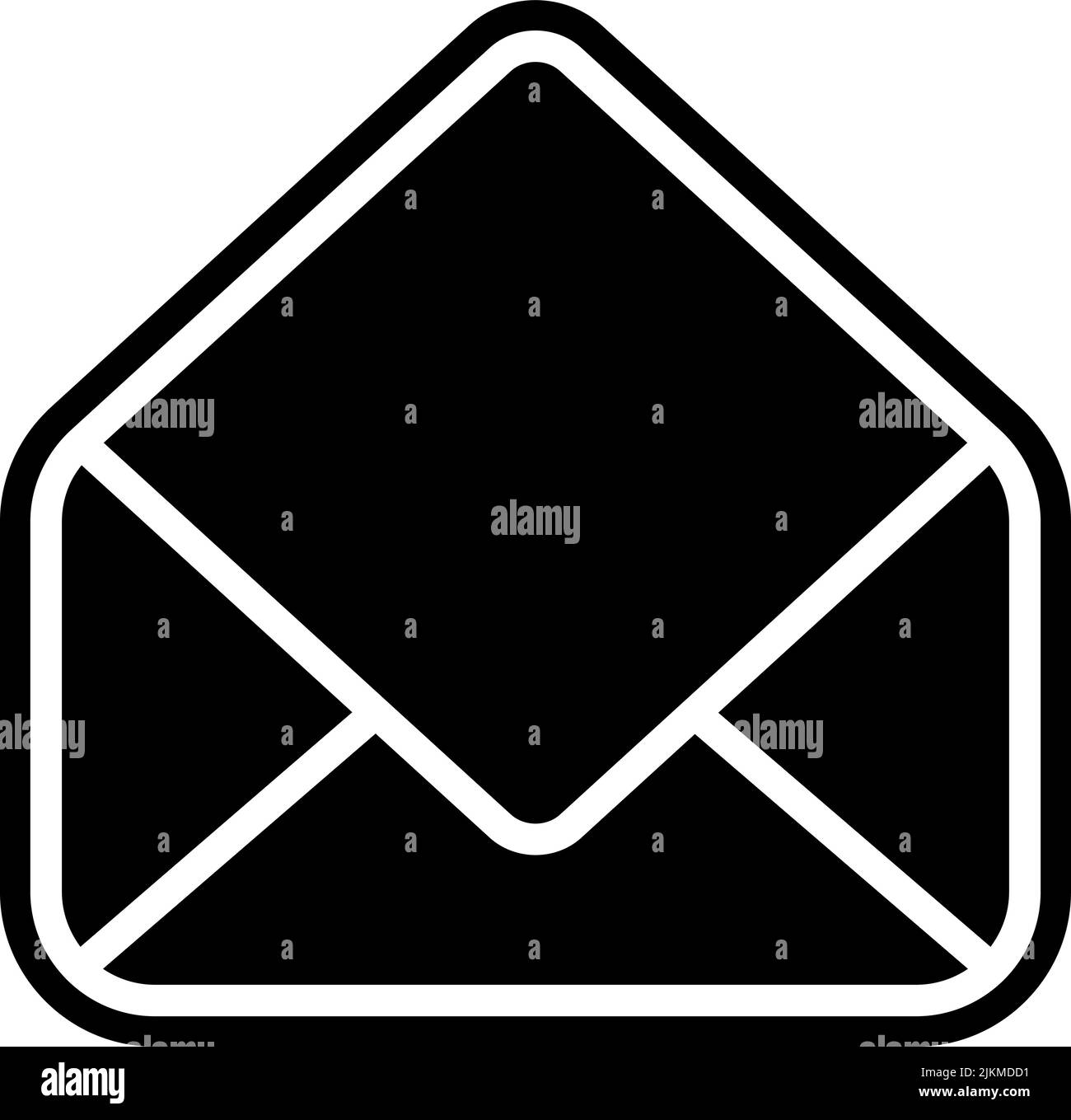 email icon black vector illustration Stock Vector Image & Art - Alamy