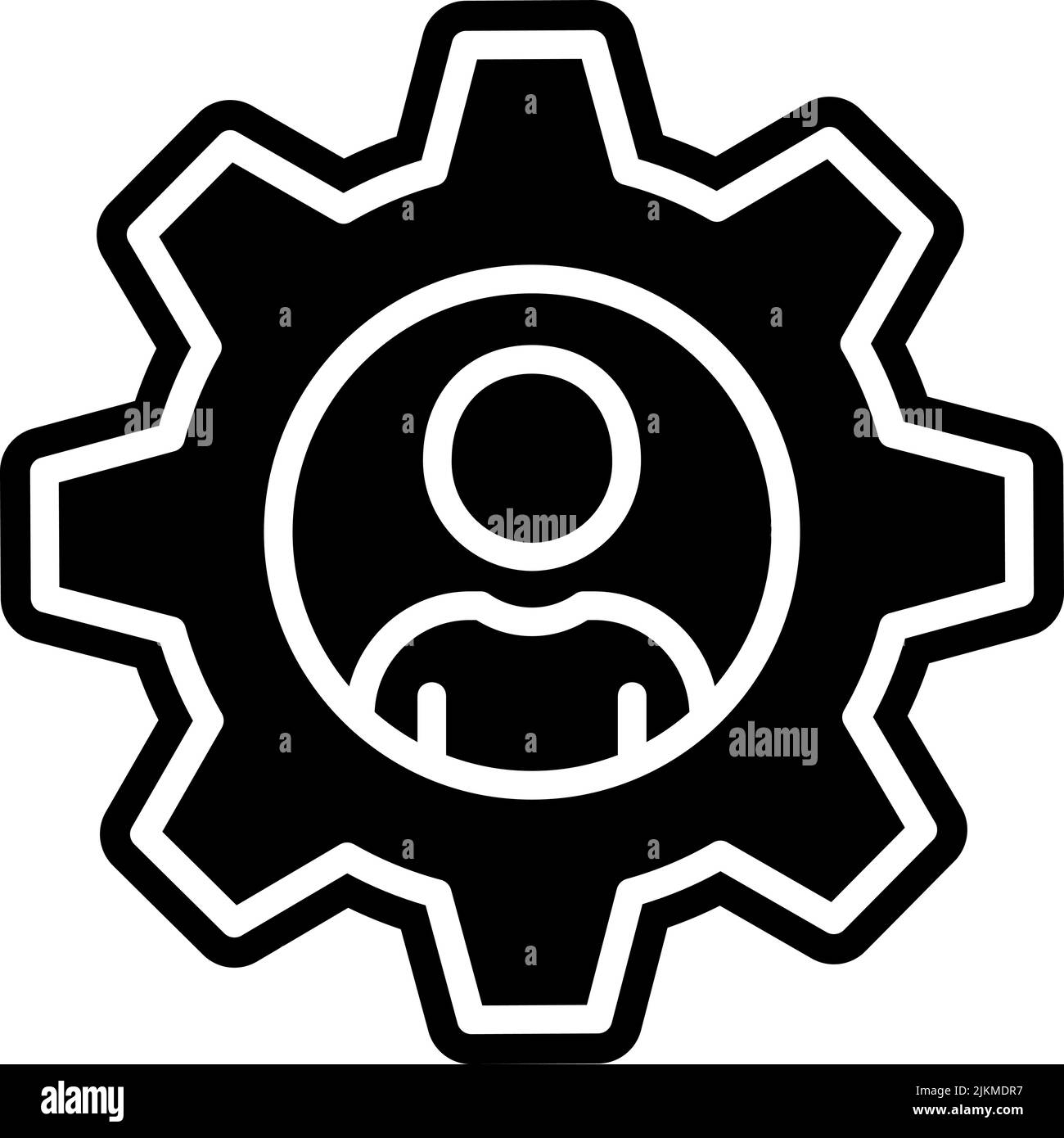 settings icon black vector illustration Stock Vector Image & Art - Alamy