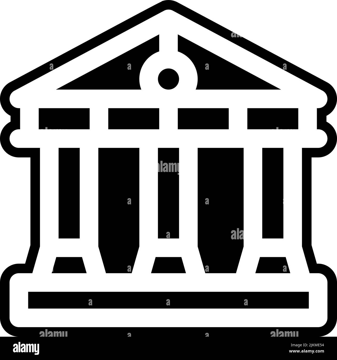 pantheon icon black vector illustration. Stock Vector