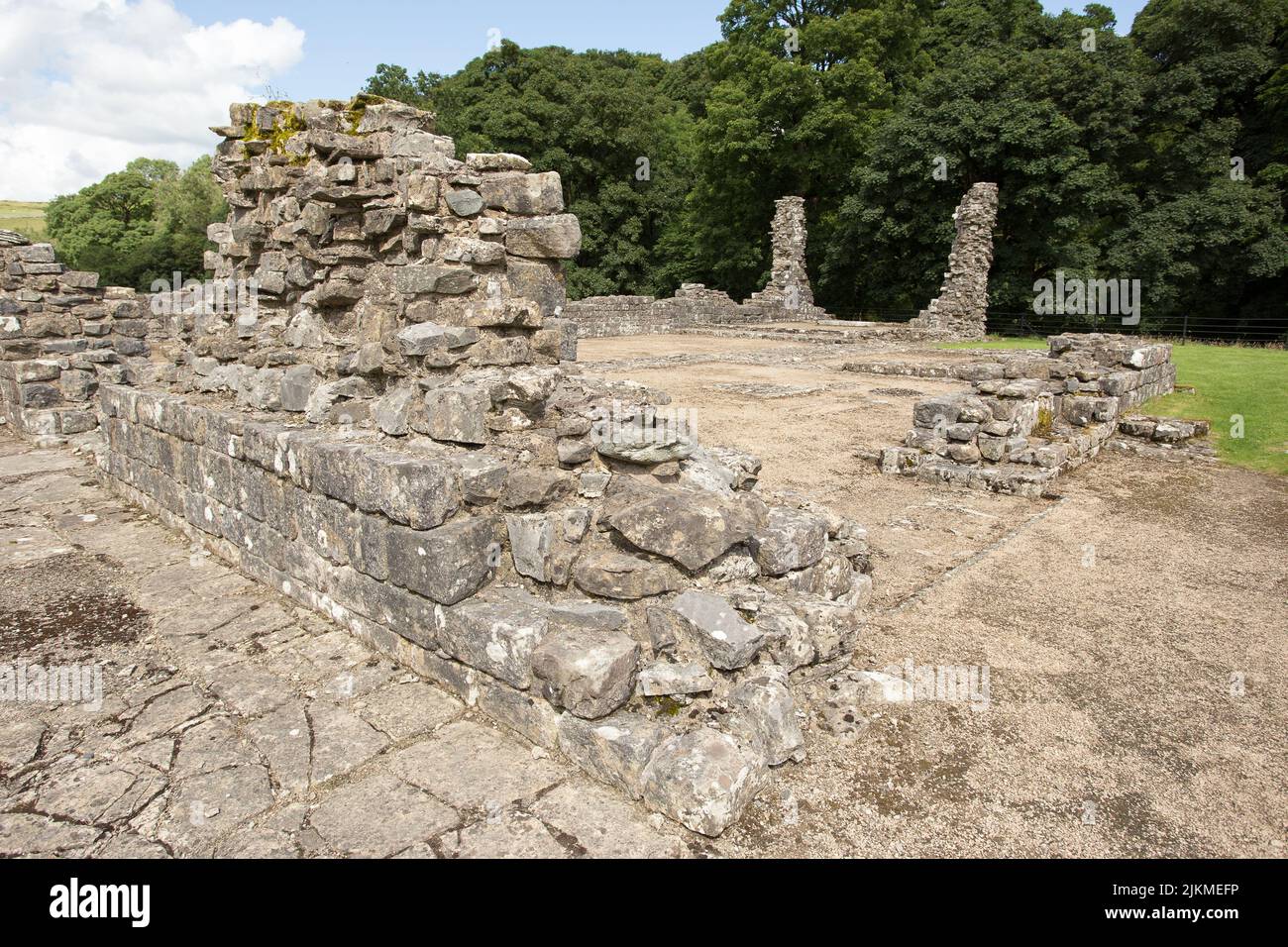 Shap Abbey ruins Lake District Cumbria Stock Photo