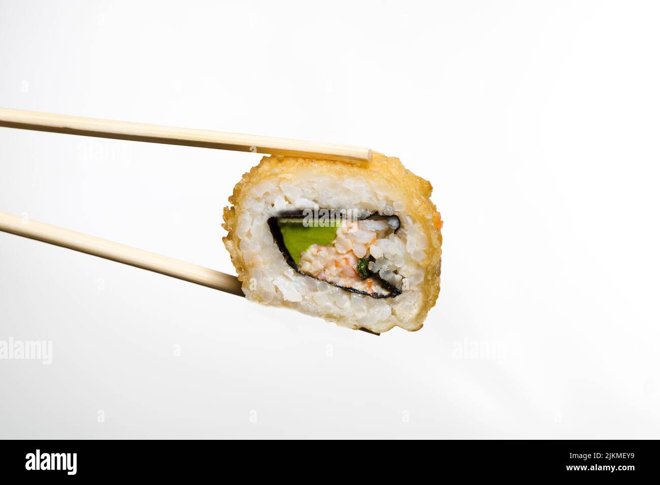 A sushi roll isolated on white background Stock Photo