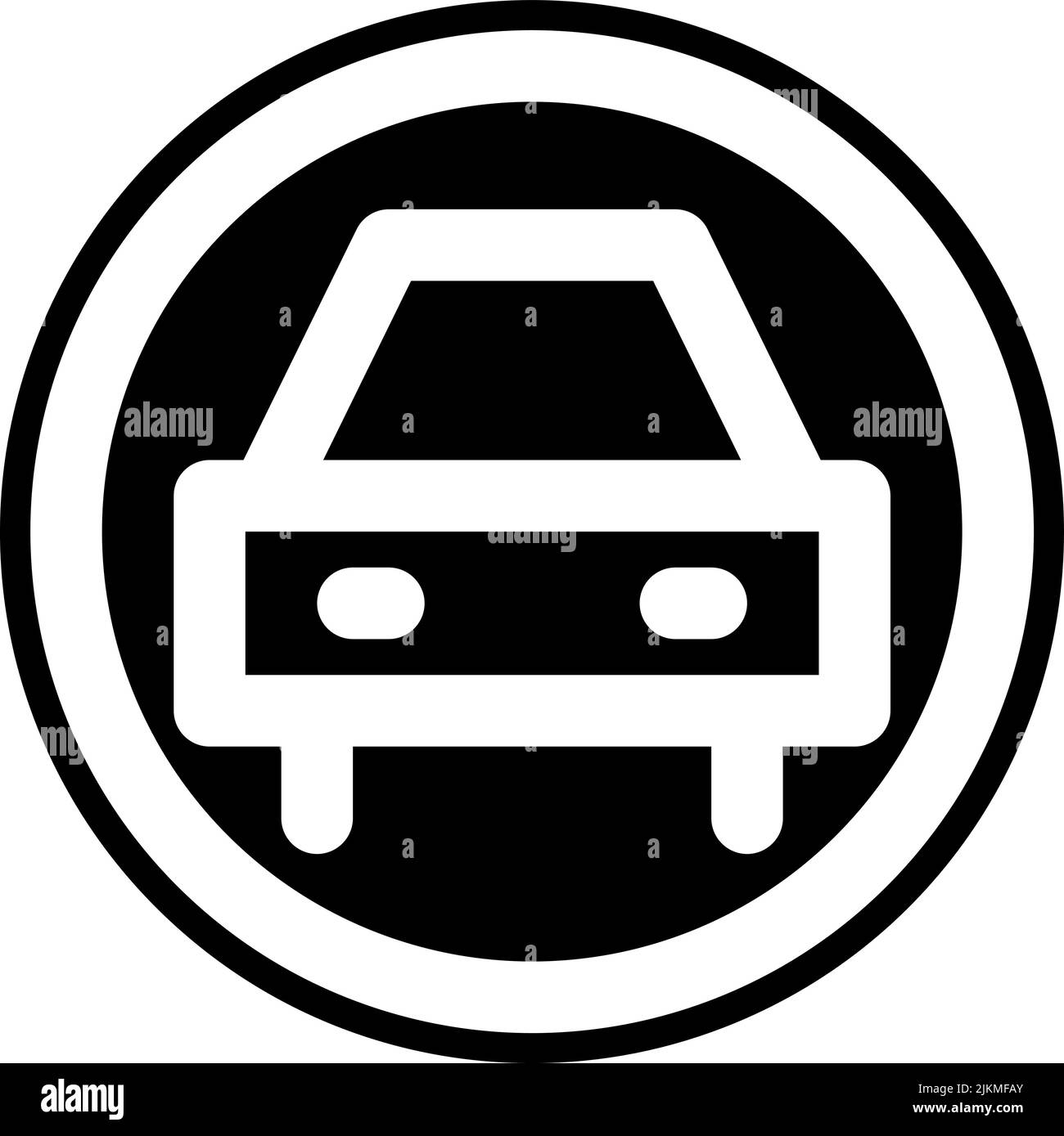 parking icon black vector illustration. Stock Vector