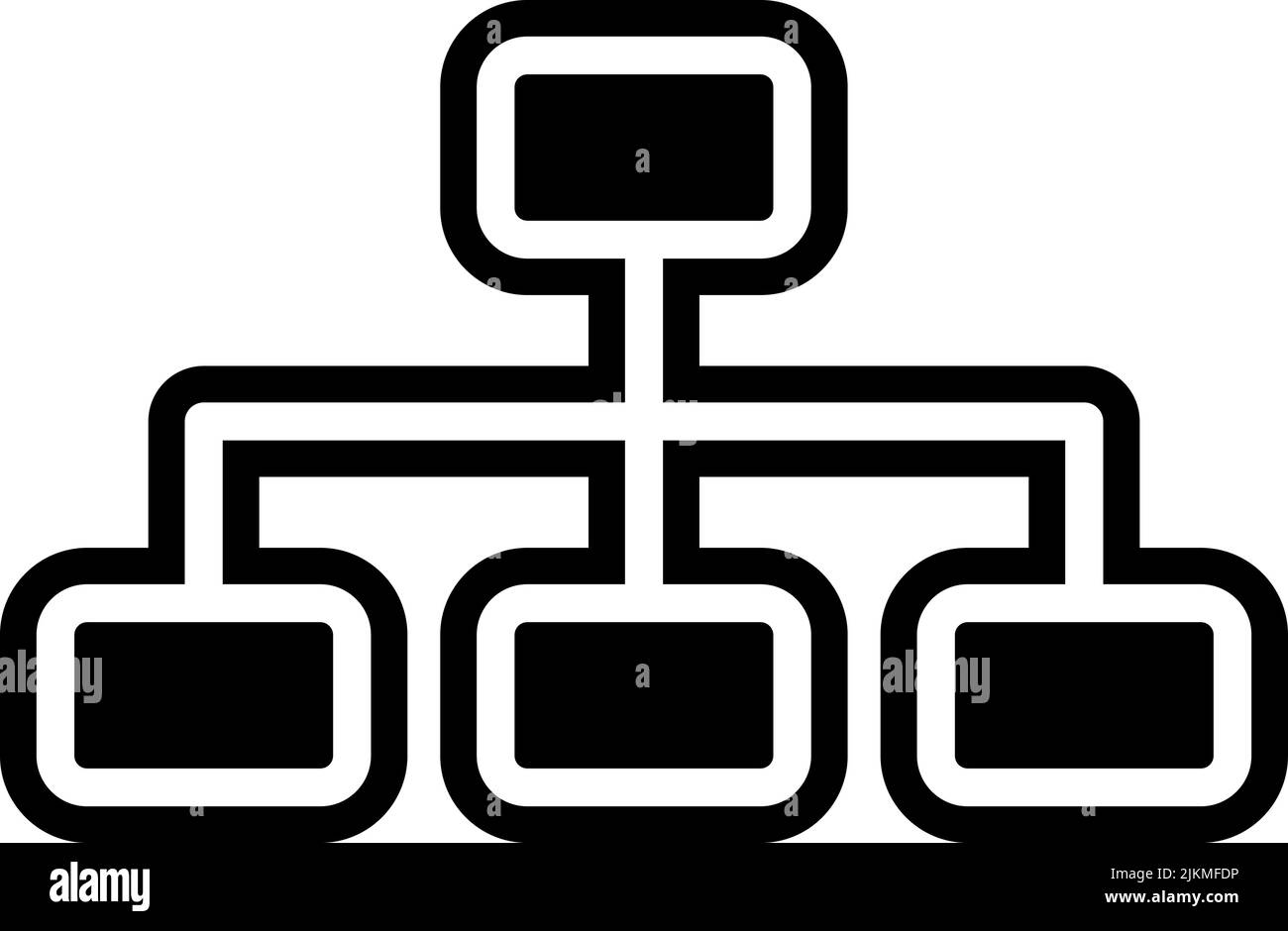 sitemap icon black vector illustration. Stock Vector