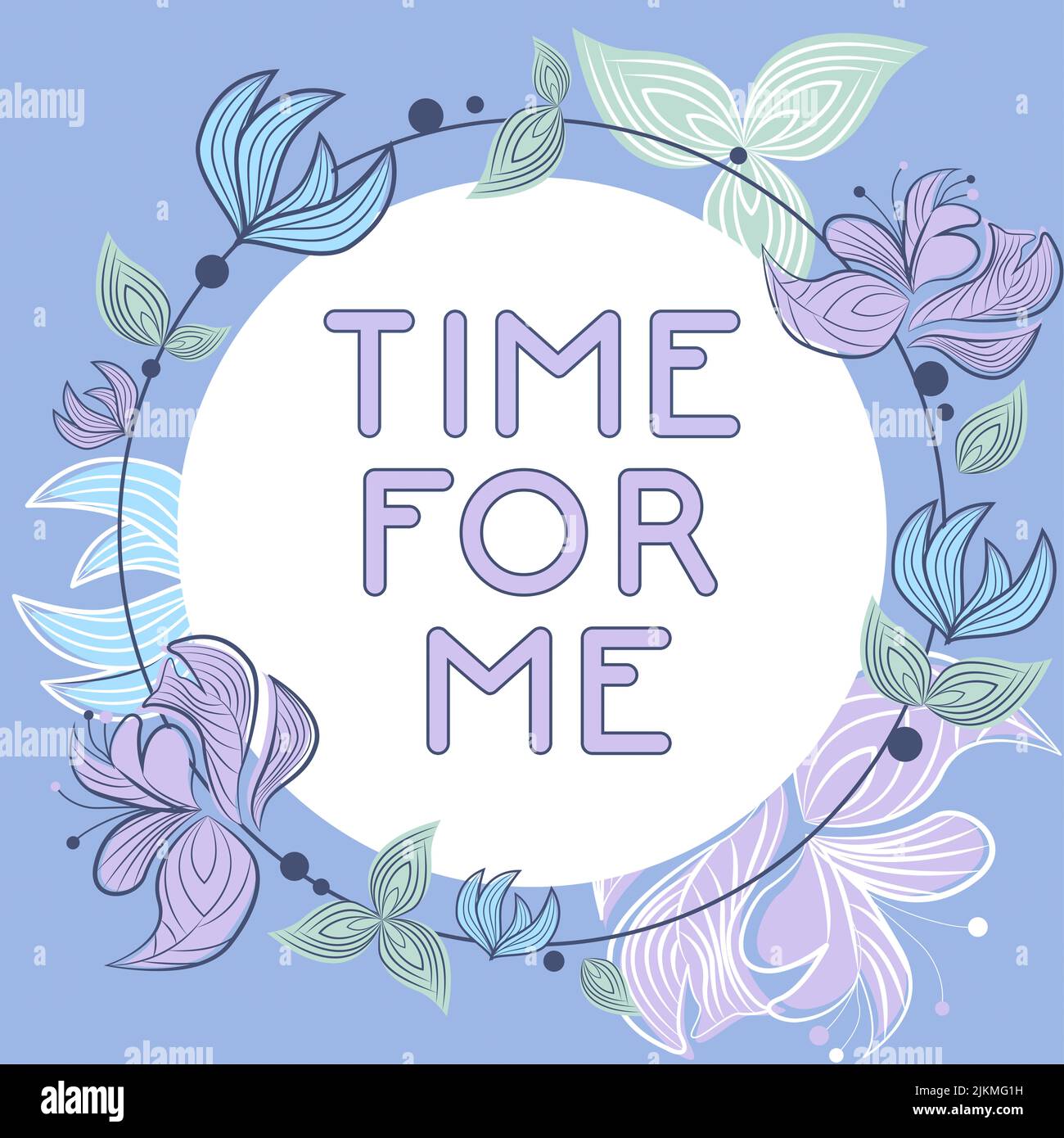 Conceptual caption Time For Me. Concept meaning I will take a moment to