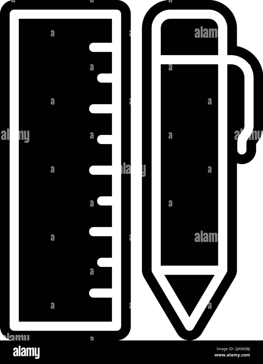 stationery icon black vector illustration. Stock Vector