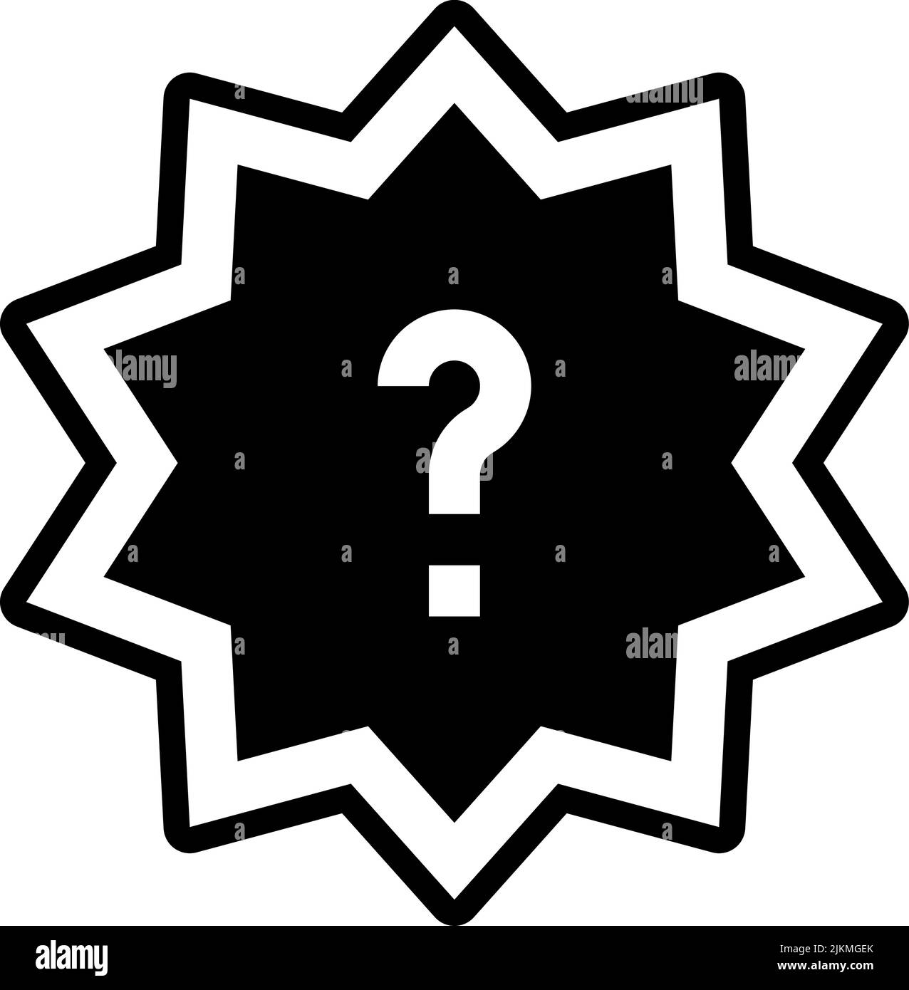 question icon black vector illustration Stock Vector Image & Art - Alamy