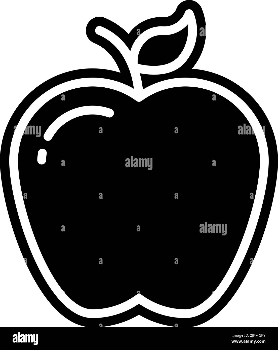 apple icon black vector illustration Stock Vector Image & Art - Alamy