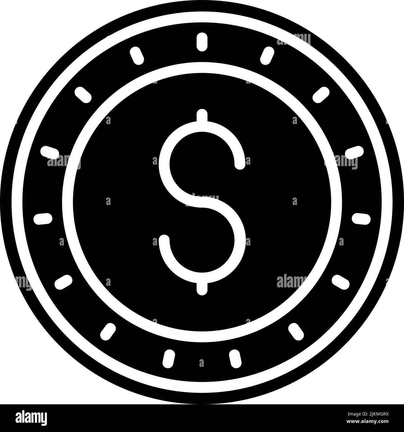 dollar icon black vector illustration Stock Vector Image & Art - Alamy
