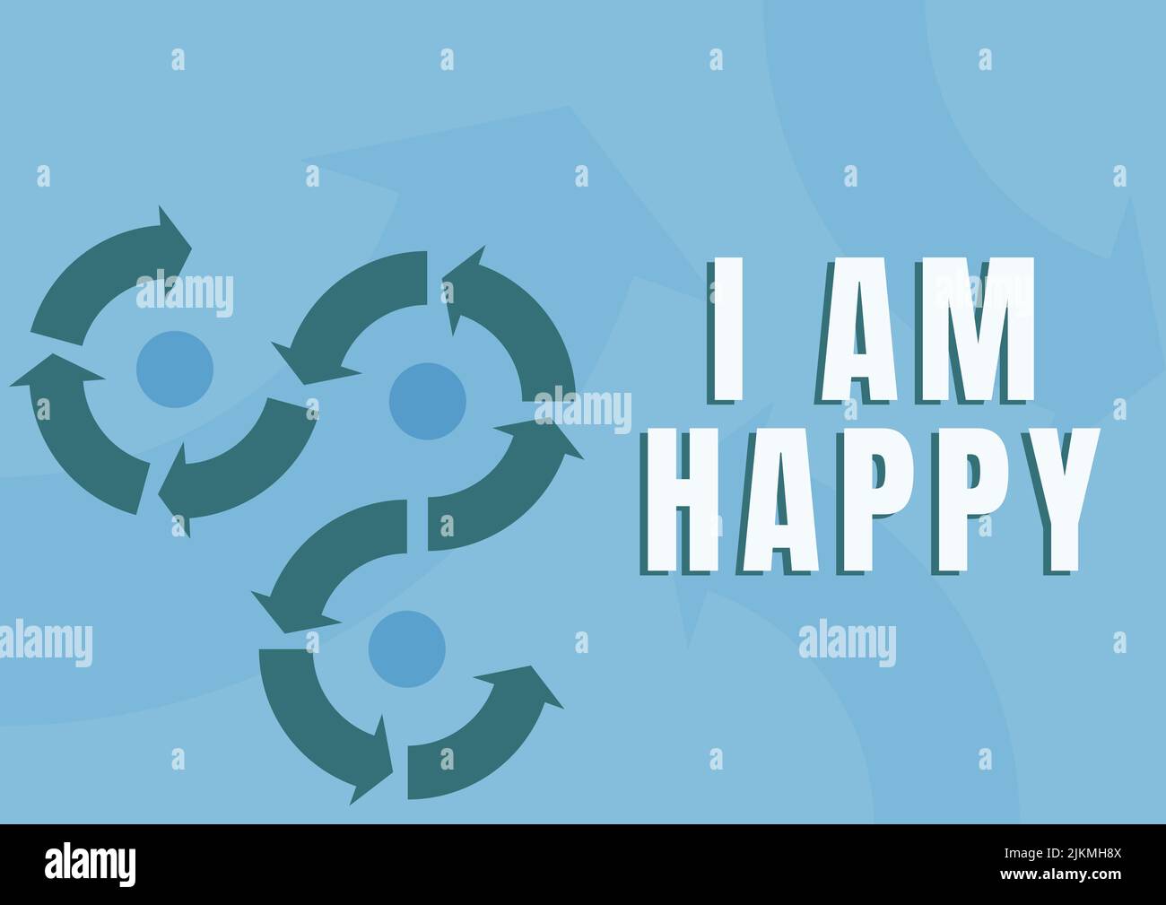 Sign displaying I Am Happy. Business idea To have a fulfilled life full ...