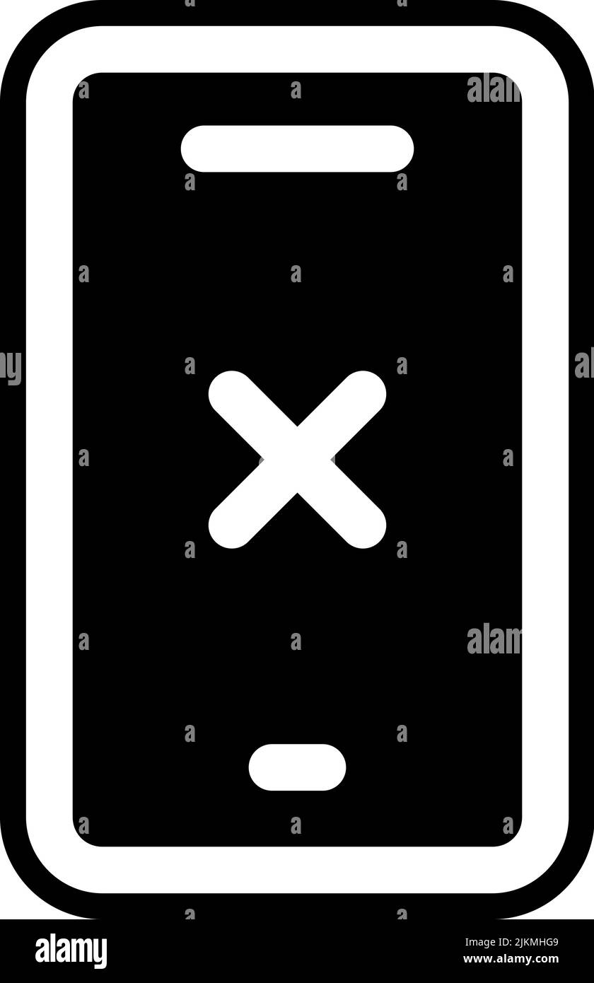 smartphone icon black vector illustration Stock Vector Image & Art - Alamy