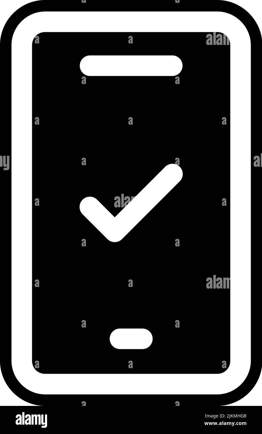 smartphone icon black vector illustration Stock Vector Image & Art - Alamy