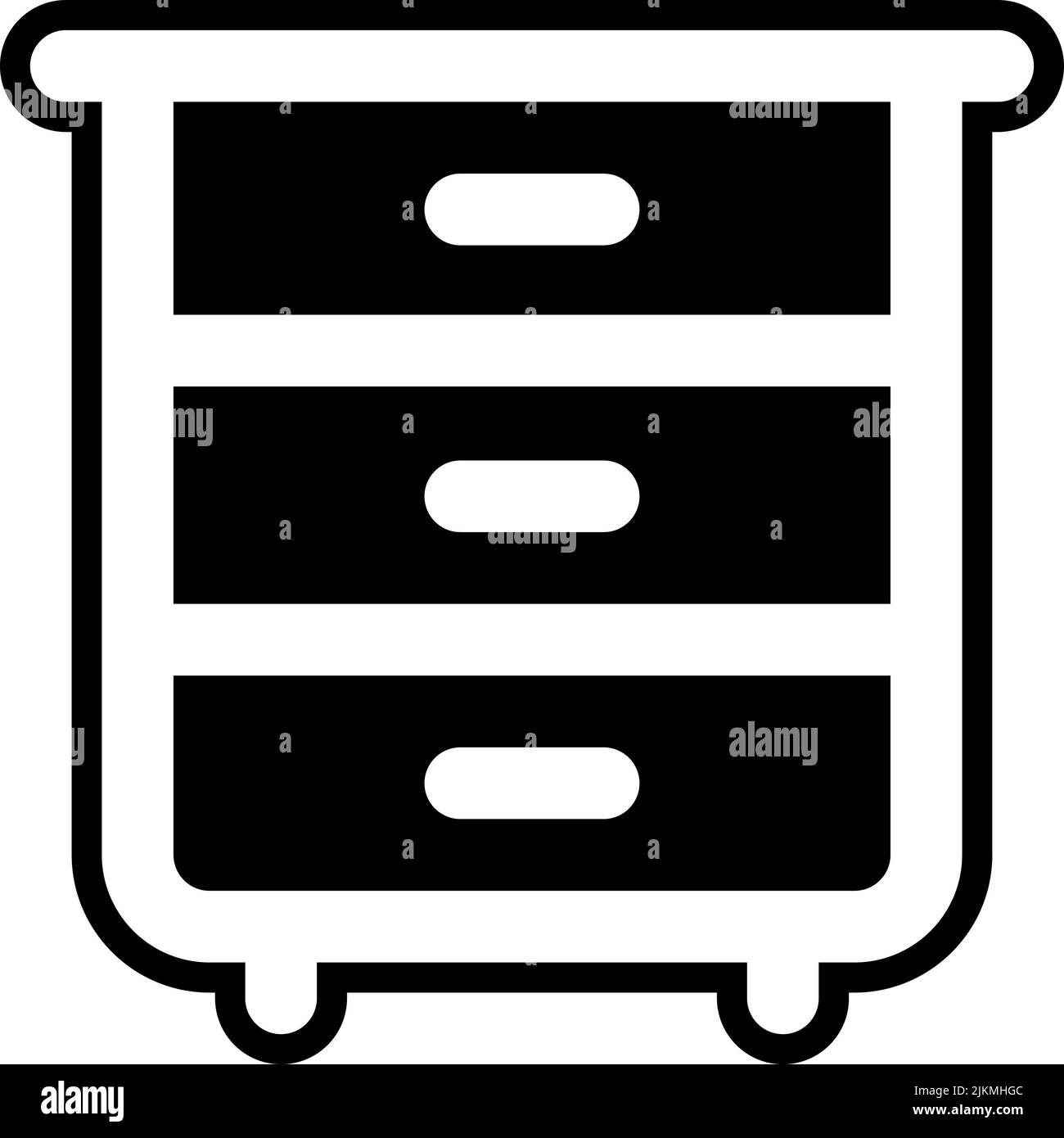 bedside table icon black vector illustration Stock Vector Image & Art