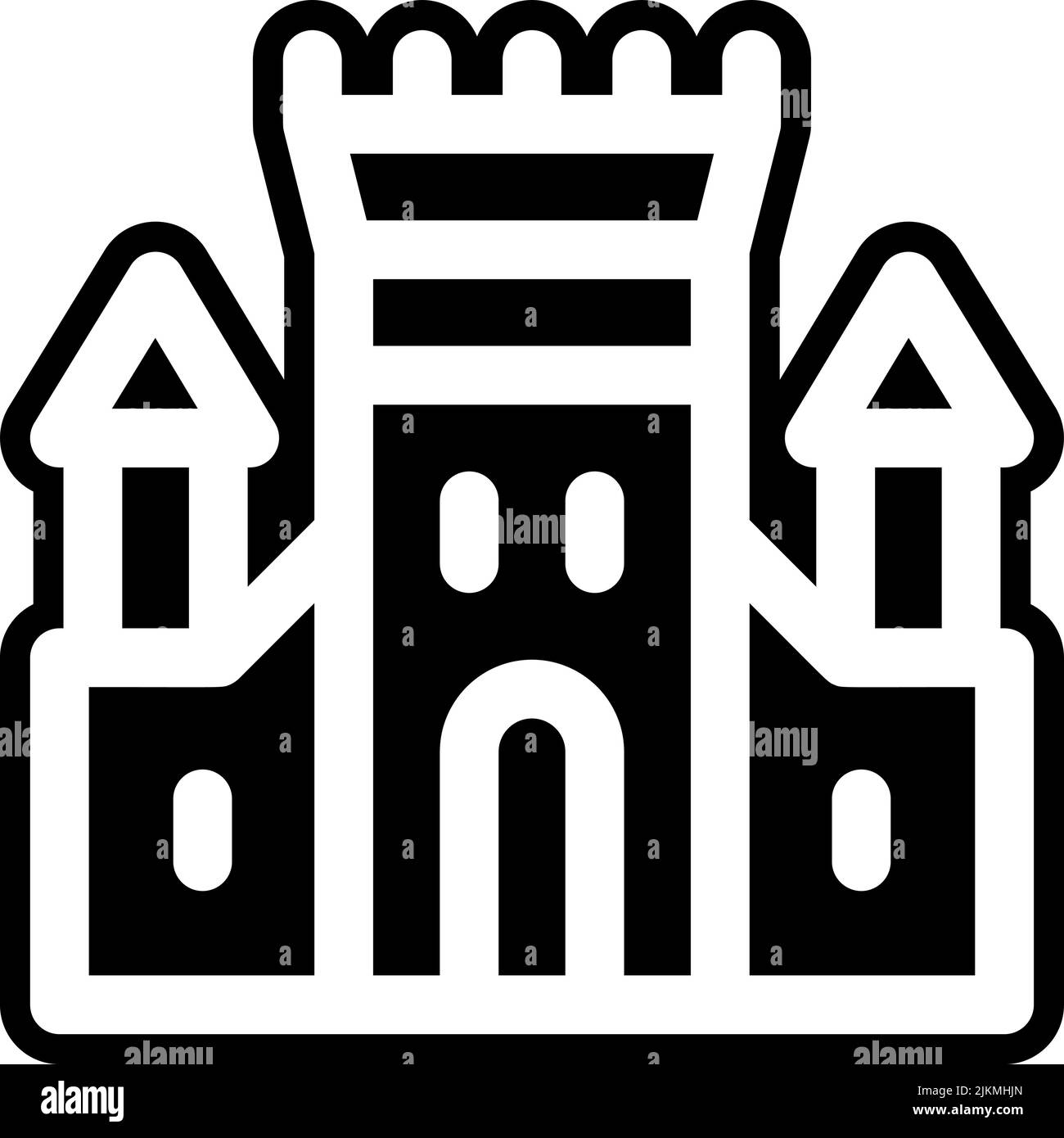 fortress icon black vector illustration Stock Vector Image & Art - Alamy