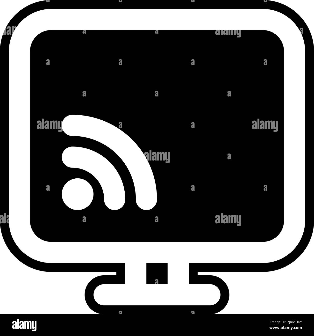 monitor icon black vector illustration Stock Vector Image & Art - Alamy