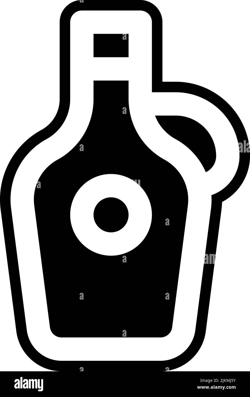 maple syrup icon black vector illustration. Stock Vector