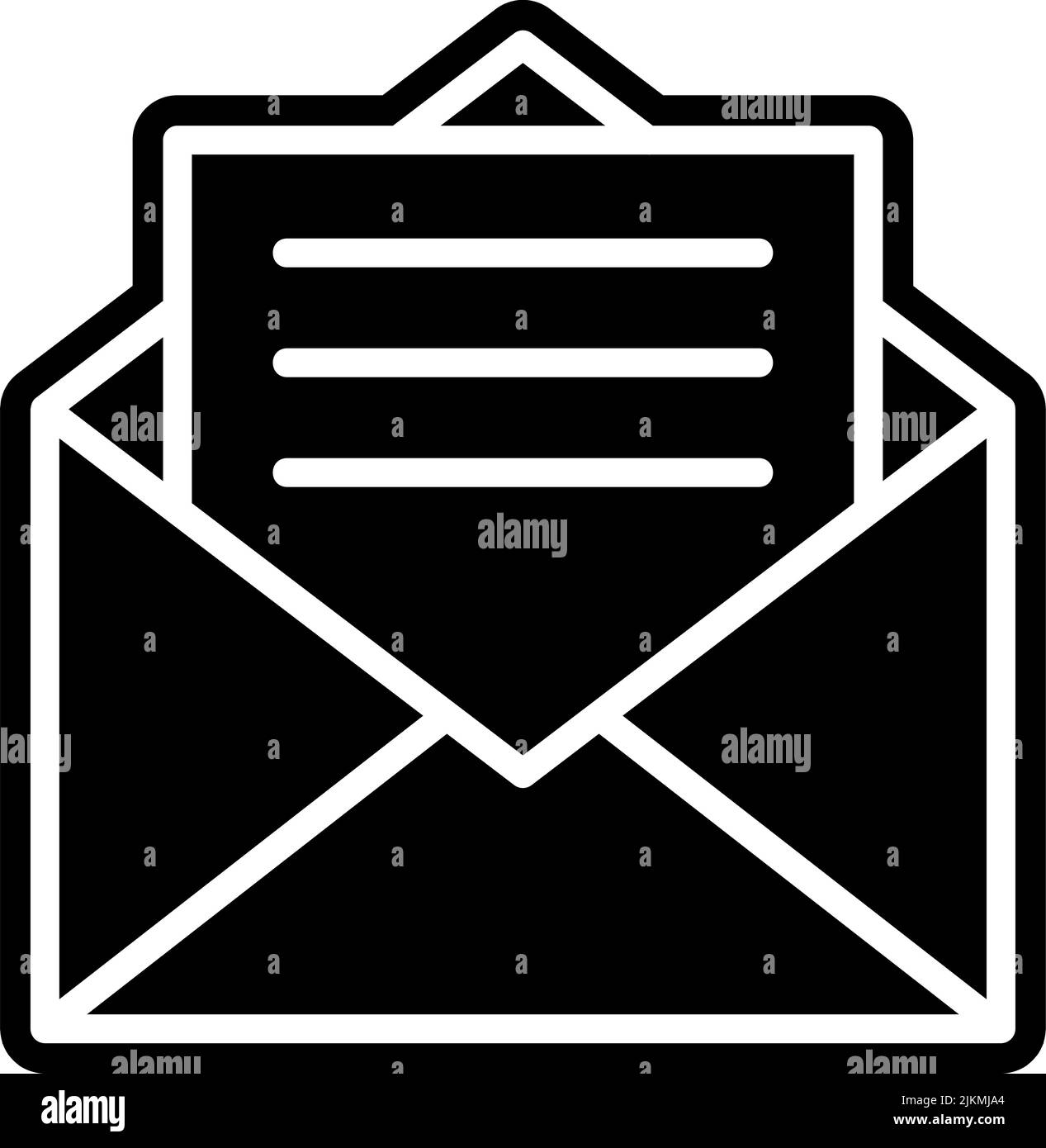 email icon black vector illustration Stock Vector Image & Art - Alamy