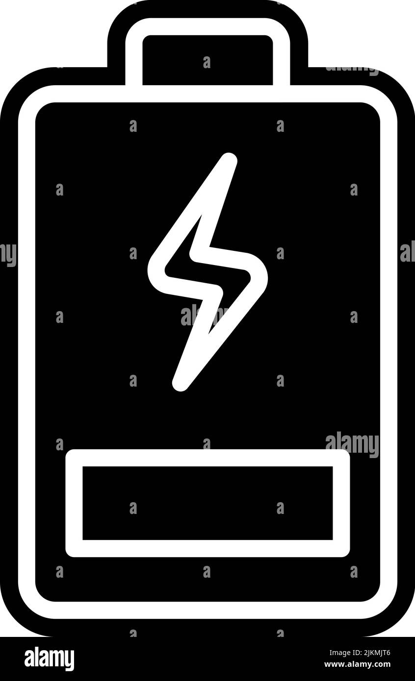 battery icon black vector illustration Stock Vector Image & Art - Alamy