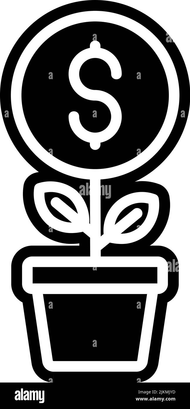 plant icon black vector illustration Stock Vector Image & Art - Alamy