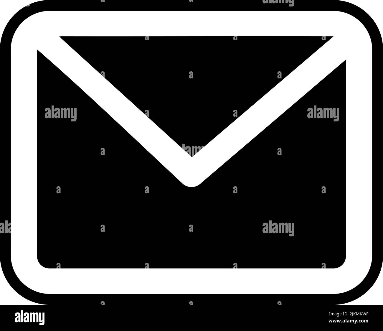 email icon black vector illustration Stock Vector Image & Art - Alamy