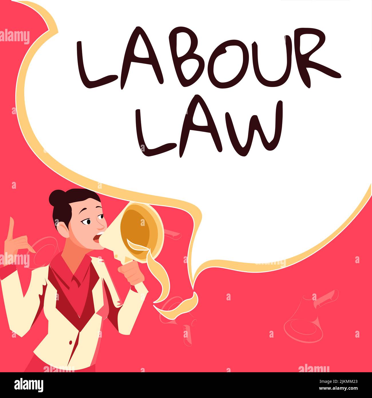 Handwriting text Labour Law. Business concept Rules implemented by the