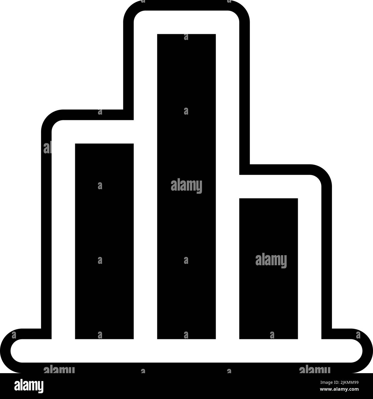 bar chart icon black vector illustration Stock Vector Image & Art - Alamy