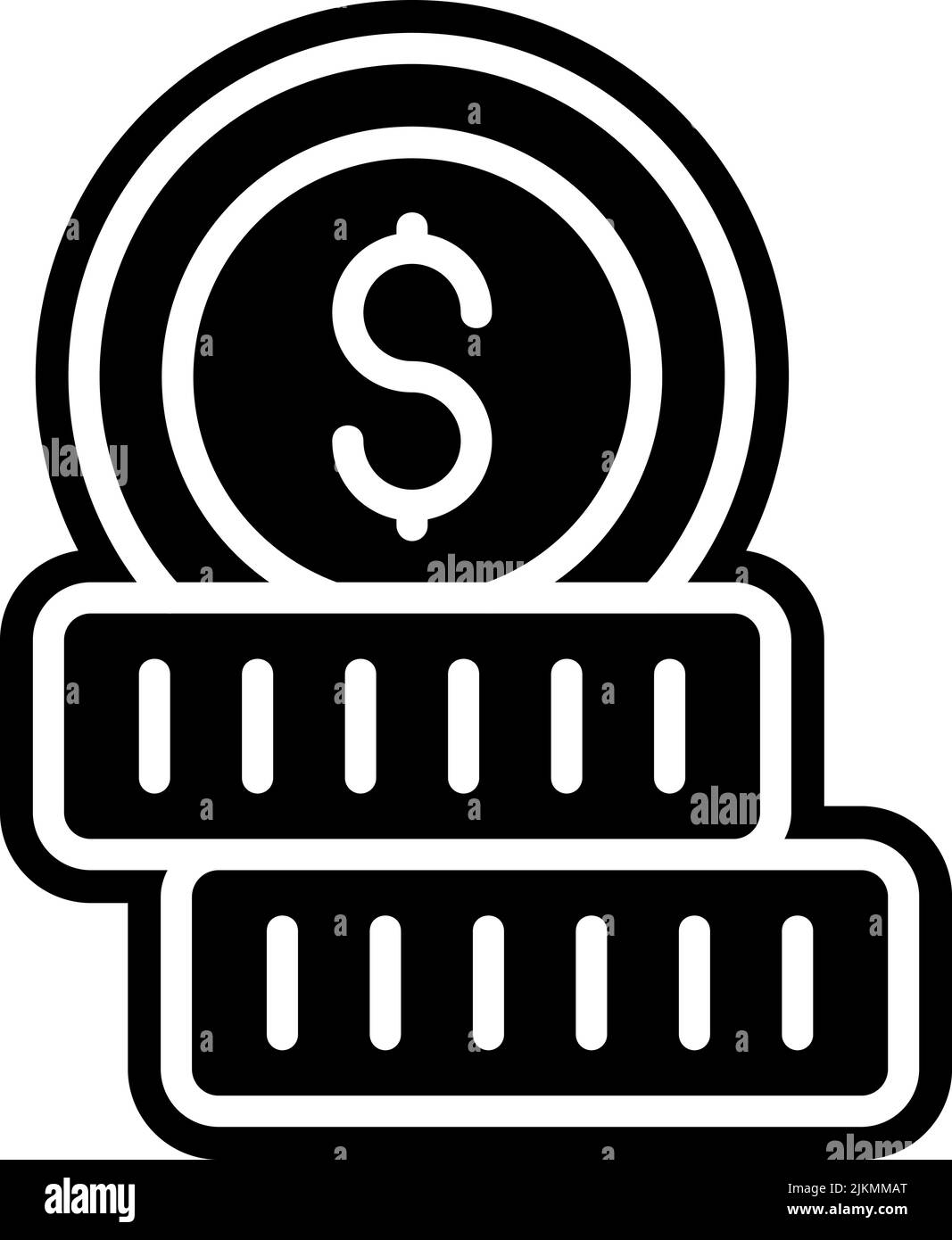 dollar icon black vector illustration Stock Vector Image & Art - Alamy