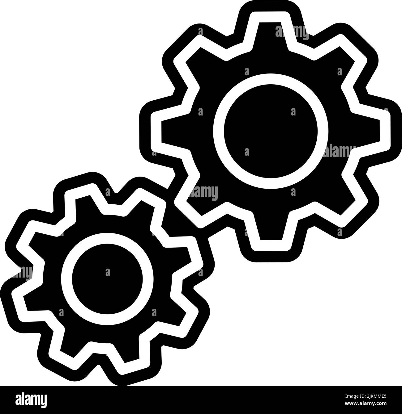 configure icon black vector illustration. Stock Vector