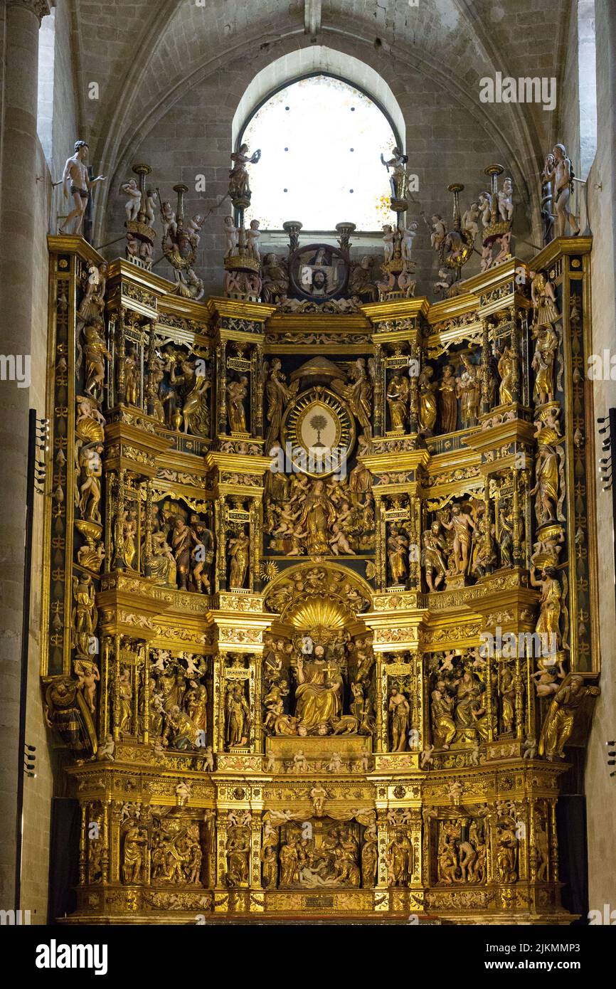 Interior of the Cathedral of Santo Domingo de la Calzada, Spain Stock Photo