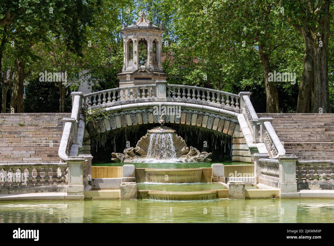 The view of Darcy square fountain in Dijon. France Stock Photo Alamy