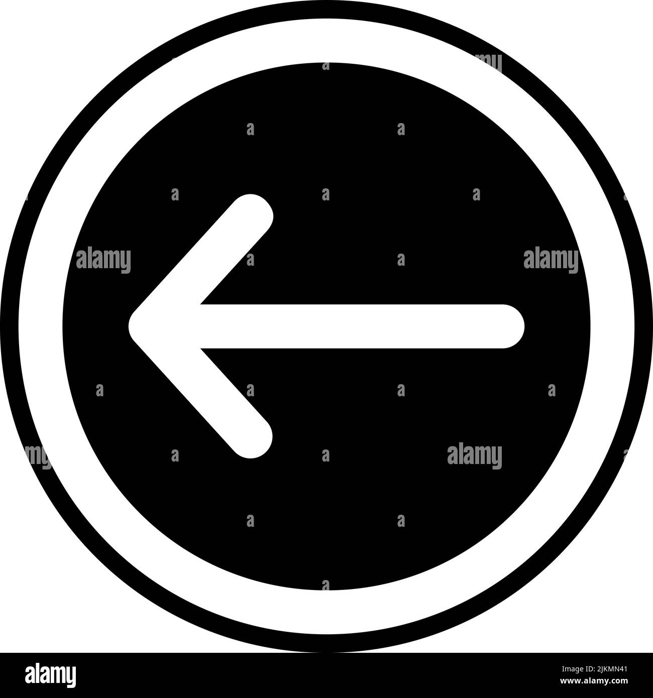 arrow left icon black vector illustration Stock Vector Image & Art - Alamy