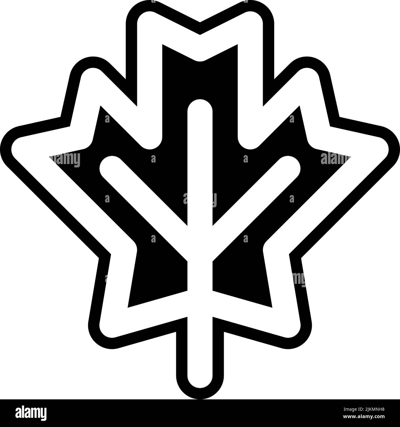 leaf icon black vector illustration Stock Vector Image & Art - Alamy