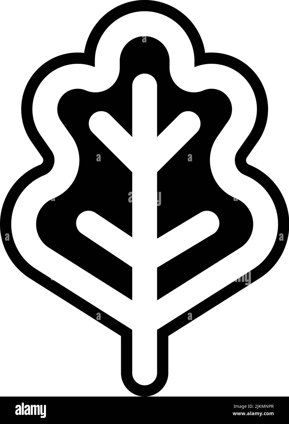 leaf icon black vector illustration Stock Vector Image & Art - Alamy