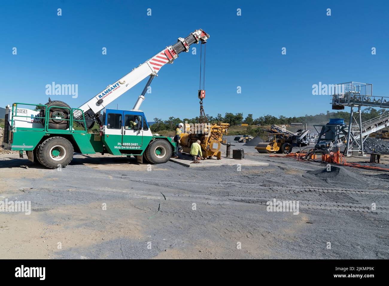 Mackay, Queensland, Australia 7th June 2022 Crane working in a