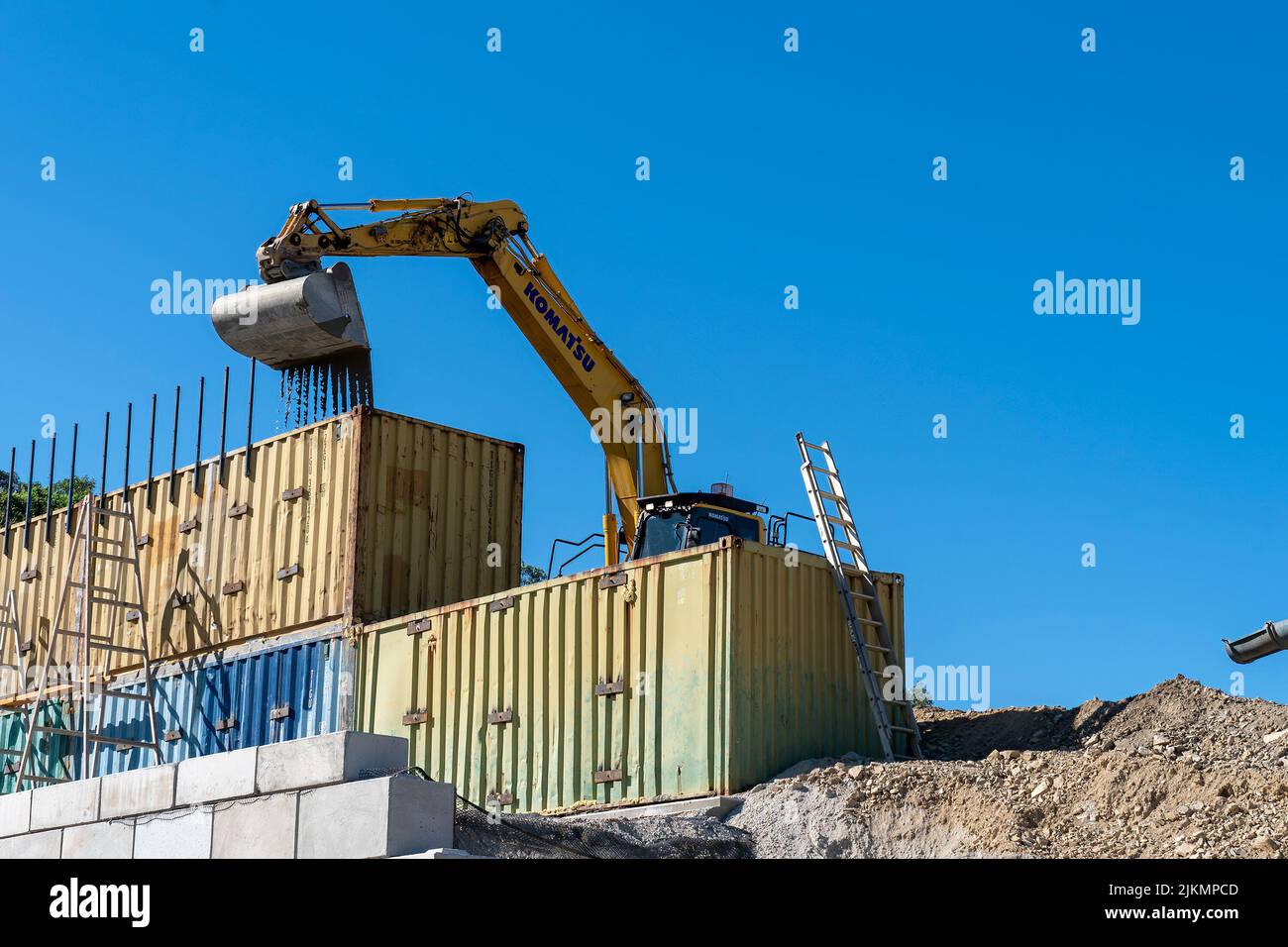 Mackay, Queensland, Australia 7th June 2022 Crane working in a