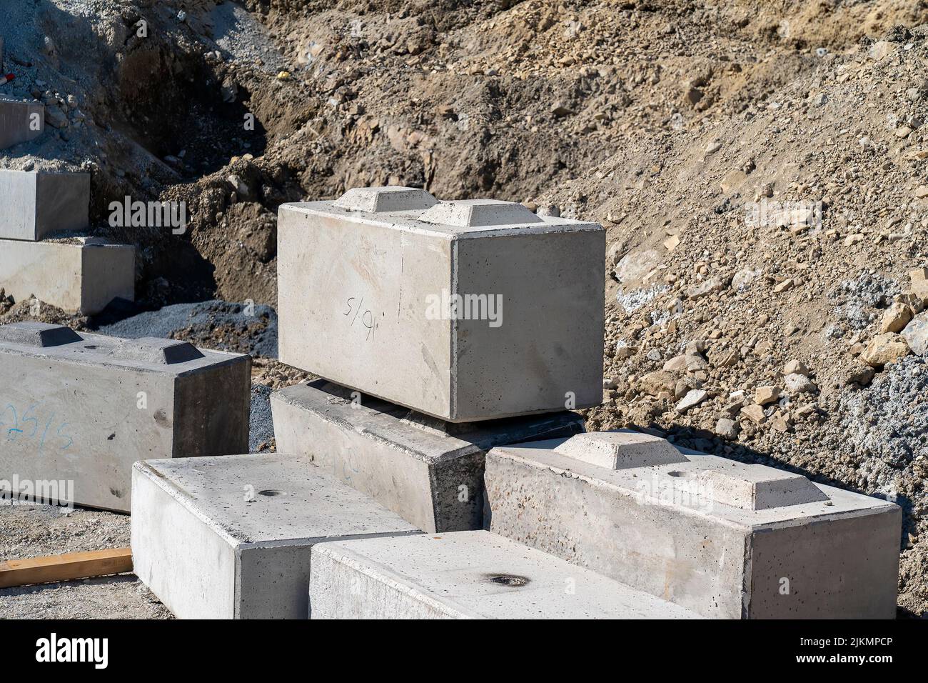 Mackay, Queensland, Australia 7th June 2022 Concrete blocks used in